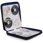 COOFIT CD Case, 160 Capacity DVD Storage DVD Case VCD Wallets Storage Organizer Flexible Plastic Protective DVD Storage Blue