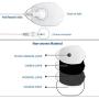 2nd Edition BM8ML Silver Powerful Electrotherapy Pain Relief TENS Unit EMS nmes Unit Machines Electric Electronic Pulse Massagers for Back Neck Shoulder Knee Legs Pain HealthmateForever®