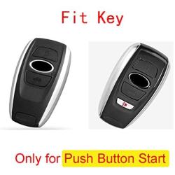 Royalfox(TM) 3 4 Buttons TPU Smart Remote Key Fob case Cover for Subaru Forester Sti 2016 2017/2017 2018 Outback Impreza/2015 2016 XV Crosstrek / 2014-2017 BRZ / 2016 WRX (Silver)