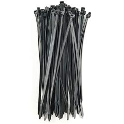 HS UV Protected Zip Ties 12 Inch (100 Pack) Self Locking Plastic Ties 12 Inch Black Nylon Cable Ties 50 LBS,Outdoor Indoor Purpose
