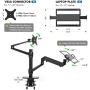 viozon Monitor and Laptop Mount, 2-in-1 Adjustable Dual Monitor Arm Desk Stand, Single Gas Spring Arm with Laptop Tray for 12-17'' Laptop. Single Arm Stand/Holder for 17-32'' Computer Monitor(3L-Pro-b)