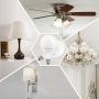 LED Ceiling Fan Light Bulbs,Comzler A15 LED Light Bulb, 60 Watt Equivalent E12 Candelabra Base Light Bulbs, Daylight 5000K, 600LM, CRI > 80, Non-dimmable, 8 Pack