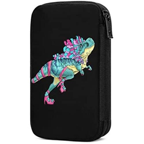 Hxuedan Colorful Dinosaur The Data Cable Storage Bag is A Portable and Independent Design SuitableVFor Travelers to Place The Data Cable, Earphone and Electronic Product Data Cable Storage Bag