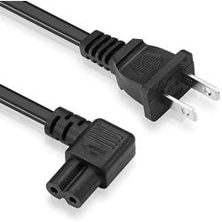 [UL Listed] 12FT Power Cord Cable Compatible Samsung TCL Roku LG Sharp Toshiba Insignia Sony LED LCD TV, Canon PIXMA, HP Envy/OfficeJet Printer Right Angle Replacement