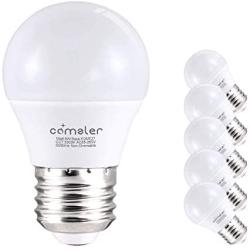 Comzler 6W A15 LED Bulb Daylight 60 Watt Equivalent, E26 Medium Screw Base Small Light Bulb Cool White 5000K, Home Lighting Decorative Ceiling Fan Light Bulbs Non-Dimmable(Pack of 6)