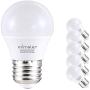 Comzler 6W A15 LED Bulb Daylight 60 Watt Equivalent, E26 Medium Screw Base Small Light Bulb Cool White 5000K, Home Lighting Decorative Ceiling Fan Light Bulbs Non-Dimmable(Pack of 6)