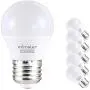 Comzler 6W A15 LED Bulb Daylight 60 Watt Equivalent, E26 Medium Screw Base Small Light Bulb Cool White 5000K, Home Lighting Decorative Ceiling Fan Light Bulbs Non-Dimmable(Pack of 6)