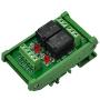 Electronics-Salon DIN Rail Mount 2 SPDT 10Amp Power Relay Interface Module, DC 12V Version.
