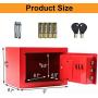 SamYerSafe Safe Box with Sensor Light,Security Safe with Electronic Digital Keypad Money Safe Steel Construction Hidden with Lock，Wall or Cabinet Anchoring Design for Office Home Hotel (Red)
