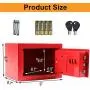 SamYerSafe Safe Box with Sensor Light,Security Safe with Electronic Digital Keypad Money Safe Steel Construction Hidden with Lock，Wall or Cabinet Anchoring Design for Office Home Hotel (Red)