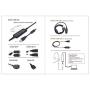 Call Center Headset Office Telephone Quick Disconnect Cord to USB Adapter Compatible with PLT QD HW251/261/510/520 to Any Laptop Computer