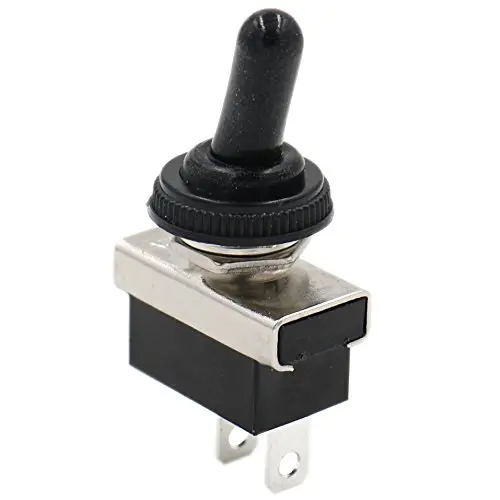 Baomain Toggle Switch SPST ON-Off Type 2 Pin 12V 10A with Waterproof Cover for Auto Car