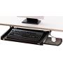 3M Adjustable Under-Desk Keyboard Drawer, Three Height Settings, Wide Tray with Gel Wrist Rest Accomodates Most Keyboards, Slide Out Mouse Platform with Precise Mouse Pad, Black (KD45)
