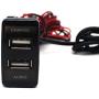 USB Socket Port with Audio Socket for Toyota Vigo Series - MOTONG Car USB Adapter for Phone 12/11/8/7/6/5, Tablets Samsung,LG,Huawei and More (USB Port+Audio)