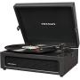 Crosley CR8017A-BK Voyager Vintage Portable Turntable with Bluetooth Receiver and Built-in Speakers, Black