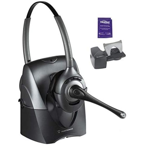 Plantronics CS361n Wireless Headset Bundled with Lifter and Headset Advisor Wipe (Renewed)