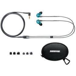 Shure SE215SPE Professional Sound Isolating Earphones with Single Dynamic MicroDriver, Secure In-Ear Fit - Blue
