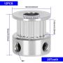 12 PCS GT2 Timing Belt Pulley 20Teeth 6.35mm Bore Timing Pulley Aluminum Wheel for 3D Printer 6mm Width GT2 Timing Belt