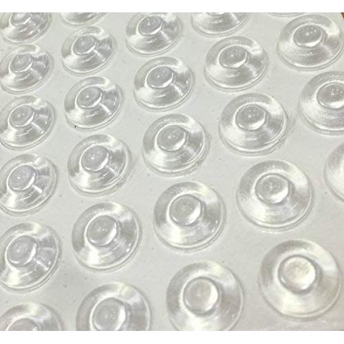 Pack of 100 Sound Dampening Cabinet Door Bumpers - Clear Soft Close Self Adhesive Rubber Pads - Transparent Rubber Feet for Drawers, Cupboards