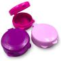 3 Pack - Open Lid Round Pill Box Organizer Pocket Small case Holder,Daily containers. Medicine Holder, Ideal for Medication, Vitamin, Supplement, Perfect Travel
