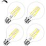 Dimmable G25 LED Vanity Edison Bulbs 100W Equivalent 1200 Lumens 5000K Daylight White 8W Vintage LED Globe Filament Bulbs with Clear Glass & E26 Base for Bathroom Makeup Mirror Pendant 4 Packs