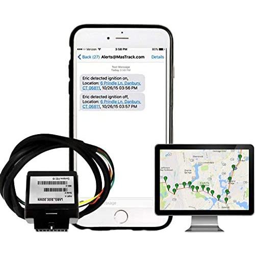 MasTrack Hardwired Real Time GPS Vehicle Tracker Includes 12 Months of Basic Service with Theft Recovery…