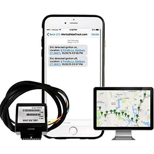 MasTrack Hardwired Real Time GPS Vehicle Tracker Includes 12 Months of Premium Service…