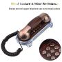 Socobeta Telephone Antique Retro Wall Mounted Telephone Corded Phone Landline Fashion Telephone for Home Hotel(Red Bronze)