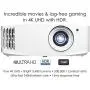 Optoma UHD30 True 4K UHD Gaming Projector | 16ms Response Time with Enhanced Gaming Mode | Lowest Input Lag on 4K Projector | 240Hz Refresh Rate | HDR10 & HLG