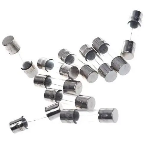 BCP pack of 10 pcs Slow-Blow Fuse 1A 250V Glass Fuses 20 x 5mm