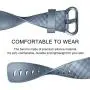 Pack 3 Silicone Bands for Fitbit Charge 4 / Fitbit Charge 3 / Charge 3 SE Replacement Wristbands for Women Men Small Large(Without Tracker) (Small: for 5.5''-7.1'' Wrists, Black+Navy Blue+Slate Grey)