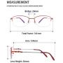Alsenor Progressive Multifocal Computer Reading Glasses Blue Light Blocking Reader Glasses Frame For Men and Women (Red, 2.0 x)