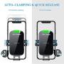 15W Metal Frame Wireless Car Charger Ennuts Auto-Clamping Qi Fast Charge Wireless Car Charger Mount Dashboard Air Vent Phone Holder Compatible for iPhone 11 Pro Max/11,Samsung Galaxy S20/S10 and More