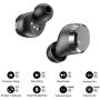 TOZO T12 Wireless Earbuds Bluetooth Headphones Premium Fidelity Sound Quality Wireless Charging Case Digital LED Intelligence Display IPX8 Waterproof Earphones Built-in Mic Headset for Sport Black