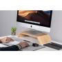Oakywood Monitor Stand - iMac Computer Ergonomic Position Riser - Solid Wood Home Office Accessories {Oak}