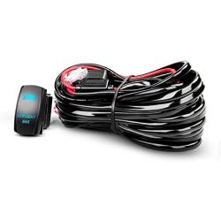 Nilight - 10019W LED Light Bar Wiring Harness Kit 12AWG Heavy Duty 12V 5Pin Rocker Switch Laser On off Waterproof Switch Power Relay Blade Fuse-1 Lead,2 Years Warranty