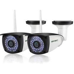 [New 2 Pack] WiFi Camera Outdoor, SV3C 1080P HD Two Way Audio Security IP Cameras, Motion Detection Surveillance Camera, IR LED Night Vision CCTV Cameras for Indoor Outdoor, Support Max 128GB SD Card