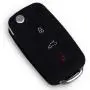 YLC Silicone Car Key Cover Set of 2 Pack, Universal Car Key Protection Case/Fob Holder/Car Key Skin Jacket for VW Golf 6 Golf VI MK6 Skoda SEAT 3 Buttons Key(Black)