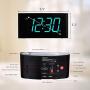Rocam Digital Alarm Clock for Bedrooms - Large 6.5'' LED Display with Dimmer, Snooze, 7 Color Night Light, Easy to Set, USB Chargers, Battery Backup, 12/24 Hour for Kids, Boys, Heavy Sleepers(Blue)
