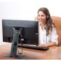 Wearson Folding Monitor Stand - Height Adjustable Vesa Monitor Stand, Tilt, Rotation Free Standing Low Profile Desk Mount for Single Monitor up to 28 inch Screens Upgrade WS-03T