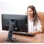 Wearson Folding Monitor Stand - Height Adjustable Vesa Monitor Stand, Tilt, Rotation Free Standing Low Profile Desk Mount for Single Monitor up to 28 inch Screens Upgrade WS-03T