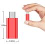 USB C to Micro USB Adapter, (4-Pack) Type C Female to Micro USB Male Convert Connector Support Charge & Data Sync Compatible with Samsung Galaxy S7/S7 Edge, Nexus 5/6 and Micro USB Devices (Red)