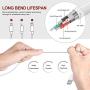 iPhone Charger Cable SHARLLEN 5Pack(3ft/3ft/6ft/6ft/9ft) USB Fast Long iPhone Charging Cords Compatible iPhone 11/XS/Max/XR/X/8/8P/7/7P/6/6S/iPad/iPod/IOS (White)