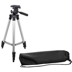 50'' Aluminum Camera Tripod with Built in Bubble Level Indicator for All GoPro HERO Cameras + Tripod Mount & an eCostConnection Microfiber Cloth