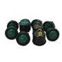 Taiss / 10Pcs AC 250V/6A, 125V/10A Green Light Illuminated ON/Off SPST 3 Pin 2 Position Mini Boat Rocker Switches Car Auto Boat Rocker Toggle Switch Snap KCD1-5-101N-G