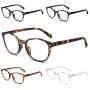 SKYWAY 5 Pack Blue Light Blocking Reading Glasses, Stylish Retro Computer Gaming Eyeglasses Women Men Spring Hinges Reader Lightweight Anti Glare（4.0X）