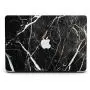 Timocy Hard Case Compatible with MacBook Air 13 Inch – Marble Laptop Case with Keyboard Cover, Screen Protector, Touch Pads Sticker – Enhanced Protection – Gorgeous Designs, Black Marble