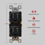 ENERLITES Tamper-Resistant Child Safe Duplex Receptacle Outlet, Residential Grade, 3-Wire, Self-Grounding, 2-Pole, 15A 125V, UL Listed, 61580-TR-BK, Black (10 Pack)