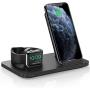 Seneo 2 in 1 Wireless Charger, Dual Wireless Charging Station with iWatch Charger Stand for iWatch 5/4/3/2, 7.5W Qi Fast Charger for iPhone 11/11 Pro Max/XR/XS/X/8/8P (No iWatch Cable or Adapter)