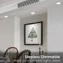 Albrillo 6 Inch Ultra-Thin LED Recessed Ceiling Light — 13.5W 1100 Lumen, Dimmable 5000K Daylight, Low Profile Canless Downlights with Junction Box, 4 Pack, ETL Certified